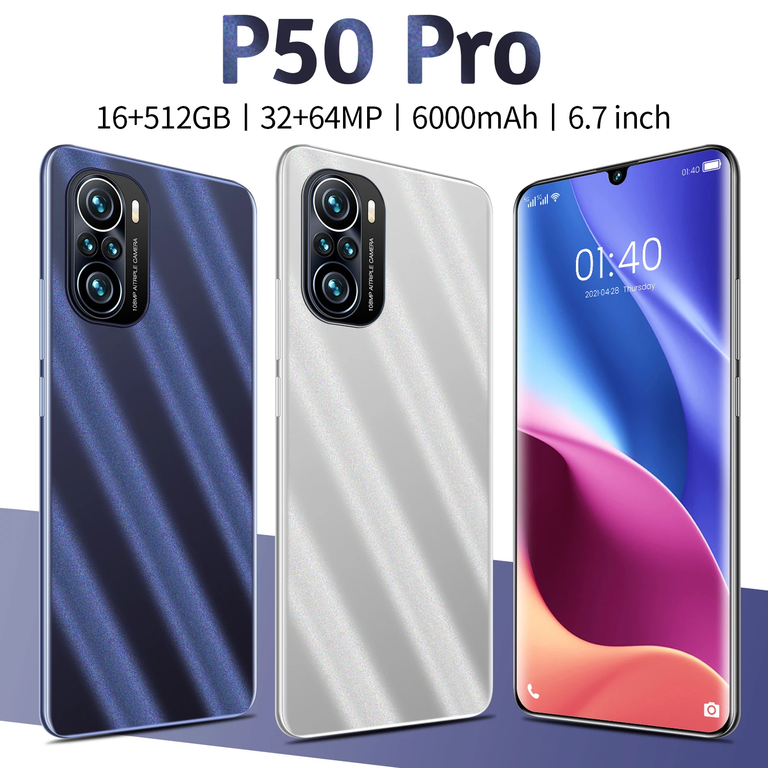 2021Global Version P50 Pro 6.7 Inch 5G Smartphone 6800mAh 16+512GB Big Memory Support Face ID Dual SIM Android Smart Mobile
2021Global Version P50 Pro 6.7 Inch 5G Smartphone 6800mAh 16+512GB Big Memory Support Face ID Dual SIM Android Smart Mobile