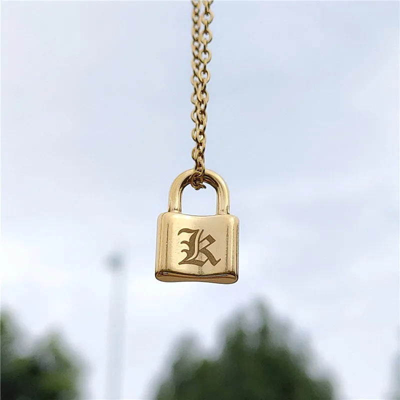 A-Z 26 Initial Pendant Letter Necklace For Women Men Stainless Steel Chain Padlock Alphabet Necklace Gothic Dropshipping Jewelry
A-Z 26 Initial Pendant Letter Necklace For Women Men Stainless Steel Chain Padlock Alphabet Necklace Gothic Dropshipping Jewelry