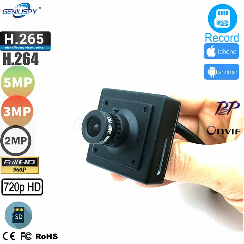Маленькая P2P Onvif 720P МП 2 Мп 3 5 HD Sd-карта мини IP-камера скрытая поддержка телефона