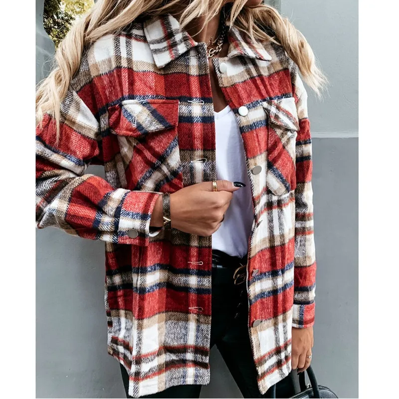 Ins/сезон осень; Футболка с длинными рукавами и большими карманами свободного покроя женская рубашка в клетку куртка средней длины, Длина кур...
Ins/сезон осень; Футболка с длинными рукавами и большими карманами свободного покроя женская рубашка в клетку куртка средней длины, Длина кур...