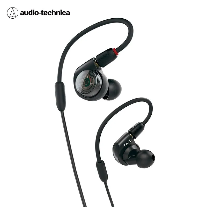 

Оригинальный Audio-Technica ATH-E40 In-ear профессиональные мониторные наушники двойной динамический Hi-Fi со съемной конструкции