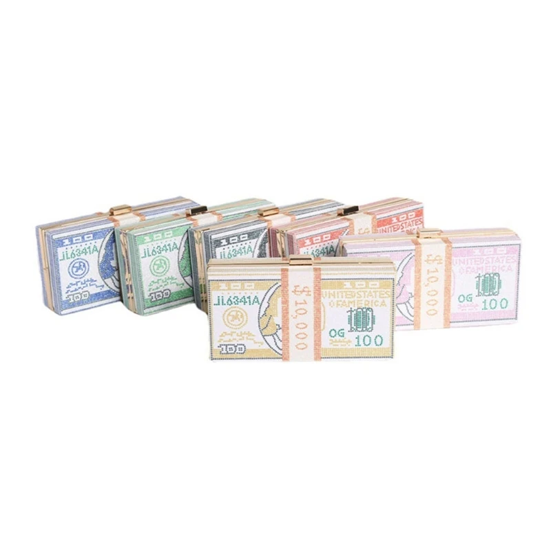Rhinestone Money Clutch Female Luxury Stack of Cash Evening Party Handbag Elegant Women Chain Shoulder Crossbody Bag 6 Colors
Rhinestone Money Clutch Female Luxury Stack of Cash Evening Party Handbag Elegant Women Chain Shoulder Crossbody Bag 6 Colors
