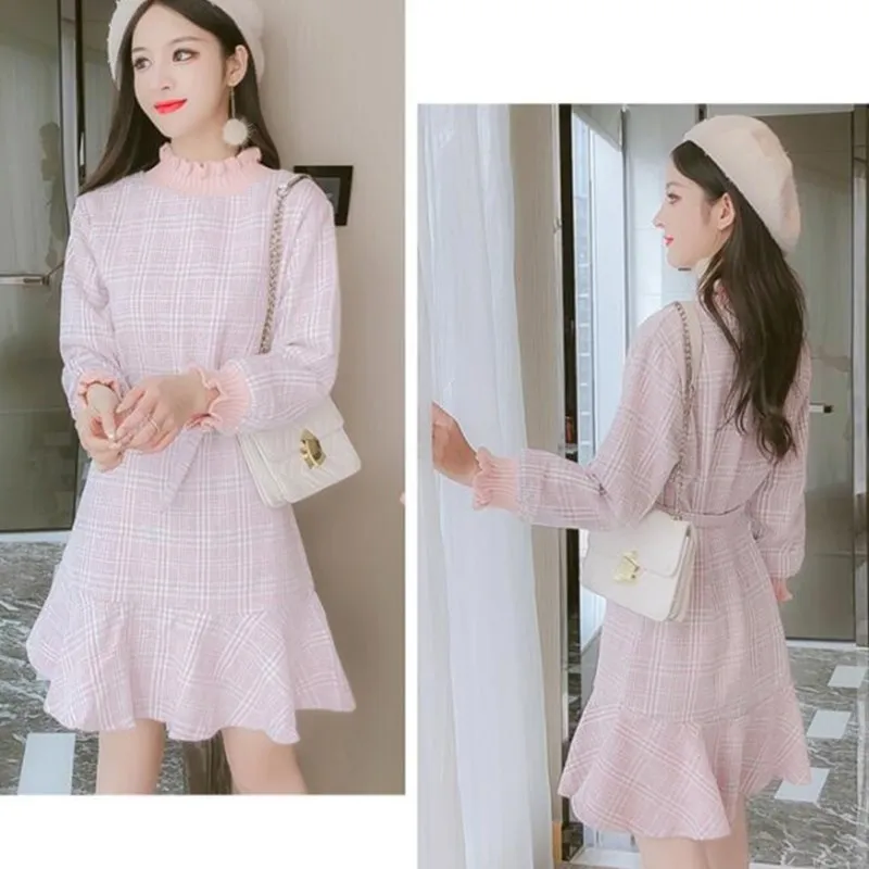 Autumn Winter Dress Women New Fashion Knit Round Neck Splicing Woolen Dress Slim Large size Sexy Women Dress K833 
Autumn Winter Dress Women New Fashion Knit Round Neck Splicing Woolen Dress Slim Large size Sexy Women Dress K833