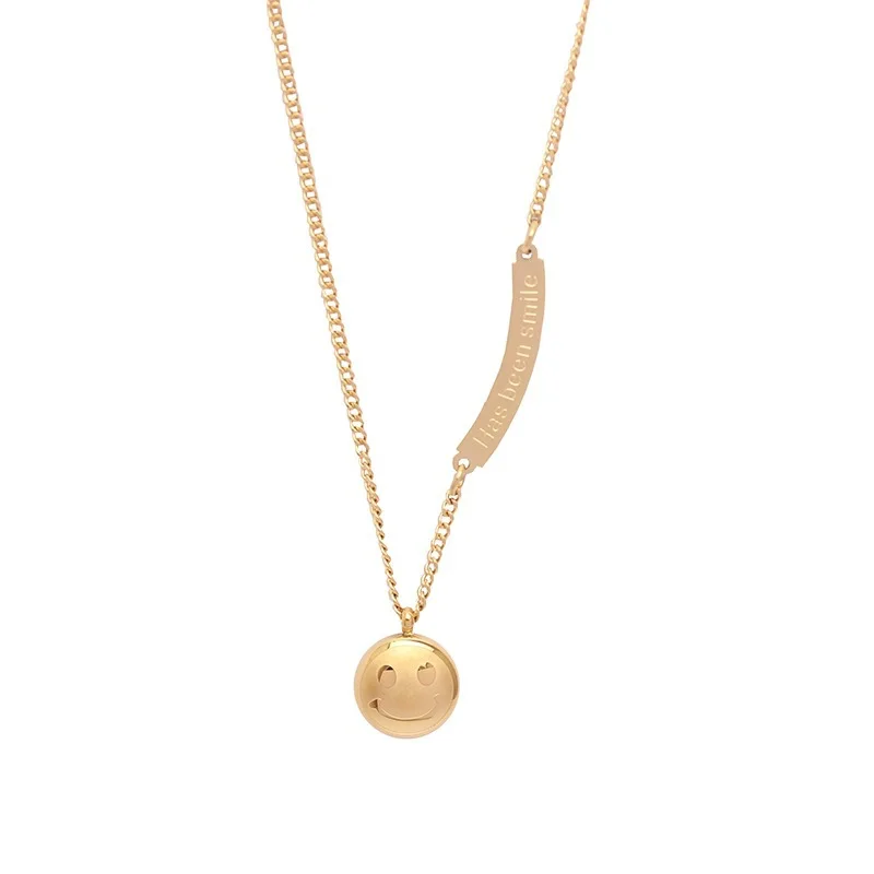 Cartoon Smiley Face Internet Celebrity Titanium Steel Necklace Clavicle Chain Female Japanese and Korean Personality NeckJewlery
Cartoon Smiley Face Internet Celebrity Titanium Steel Necklace Clavicle Chain Female Japanese and Korean Personality NeckJewlery