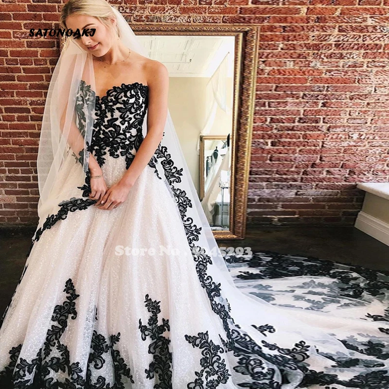 Vestido De Noiva Strapless Sparkle Wedding Dresses 2021 Black Lace Sequins Sweetheart Corset Back Bridal Gowns Robe Mariee India
Vestido De Noiva Strapless Sparkle Wedding Dresses 2021 Black Lace Sequins Sweetheart Corset Back Bridal Gowns Robe Mariee India