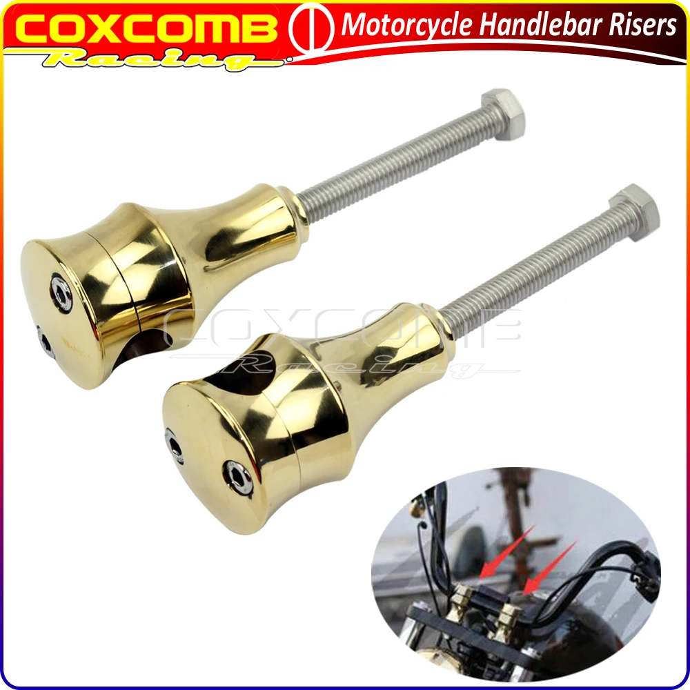 Black/Brass Motorcycle CNC 1" Handlebar Risers Mount Clamp For Harley Honda Yamaha Cafe Racer Cruiser 25mm Handlebar Riser
Black/Brass Motorcycle CNC 1" Handlebar Risers Mount Clamp For Harley Honda Yamaha Cafe Racer Cruiser 25mm Handlebar Riser