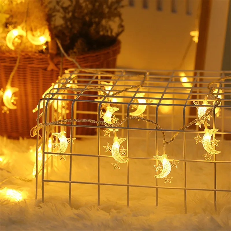 Ramadan Decorations Moon Star Led String Lights EID Mubarak Decor for Home Islam Muslim Event Party Supplies Eid Al-Fitr Decor
Ramadan Decorations Moon Star Led String Lights EID Mubarak Decor for Home Islam Muslim Event Party Supplies Eid Al-Fitr Decor