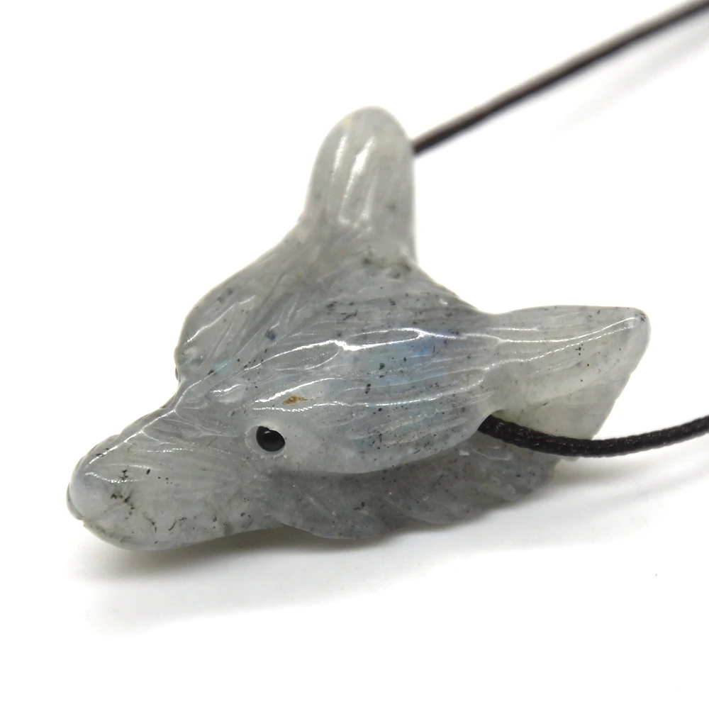 Wolf Head Pendant Natural Gemstone Labradorite Healing Crystal Necklace Animal Fashion Men Gifts Jewelry 1PC 
Wolf Head Pendant Natural Gemstone Labradorite Healing Crystal Necklace Animal Fashion Men Gifts Jewelry 1PC