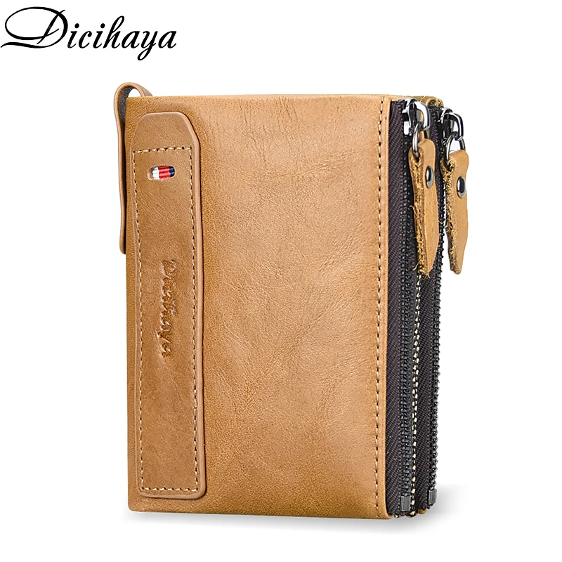 DICIHAYA Genuine Leather Men Wallet Short Coin Purse Small Vintage Wallet Double Zipper Men Soft Cowhide Purse Brand Male Wallet
DICIHAYA Genuine Leather Men Wallet Short Coin Purse Small Vintage Wallet Double Zipper Men Soft Cowhide Purse Brand Male Wallet