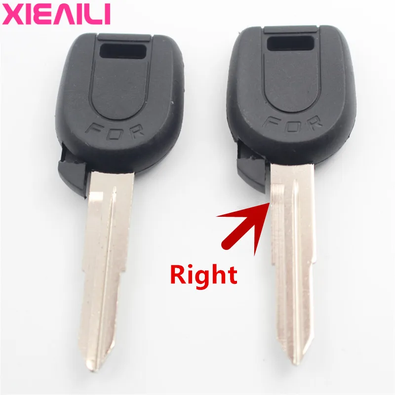 

XIEAILI OEM Key Shell 10Pcs Transponder Car Remote Key Fob Case For Mitsubishi Grandis/Pajero/Outlander/Lancer-ex Right Blade