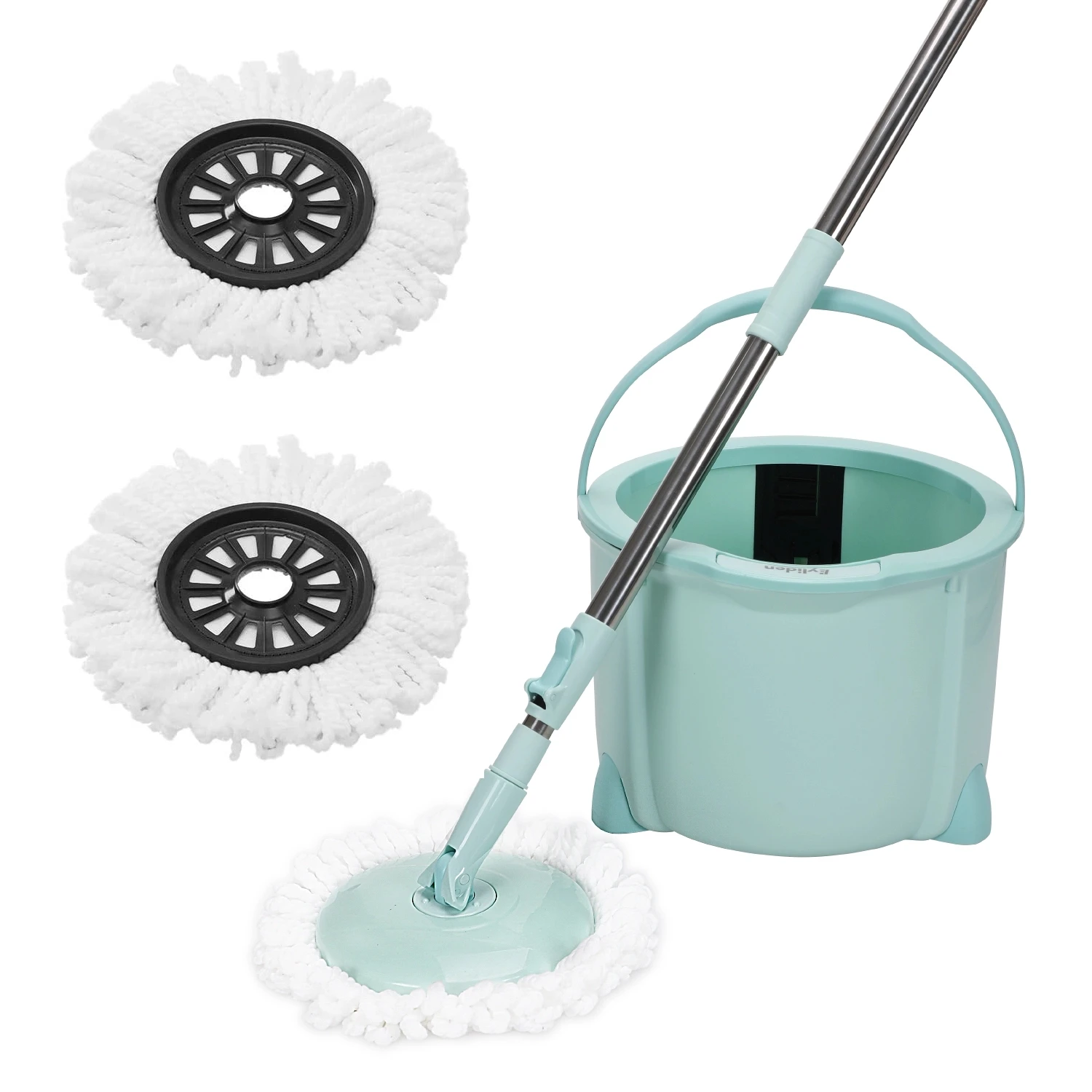Eyliden Rotating Spinning Mop 360 Degree Microfiber with Bucket 2 Microfibre Heads and Adjustable Handle for Home Cleaning
Eyliden Rotating Spinning Mop 360 Degree Microfiber with Bucket 2 Microfibre Heads and Adjustable Handle for Home Cleaning