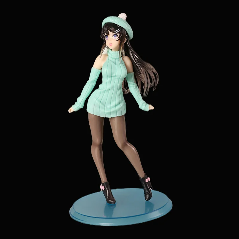 

Anime Rascal Does Not Dream Of Bunny Girl Senpai Sakurajima Mai Winter Wear PVC Action Figure Collectible Model Doll Toy 20cm