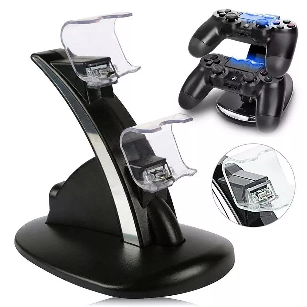

Controller Charger Dock LED Dual USB PS4 Charging Stand Station Cradle for Sony Playstation 4 PS4 / PS4 Pro /PS4 Slim Controller