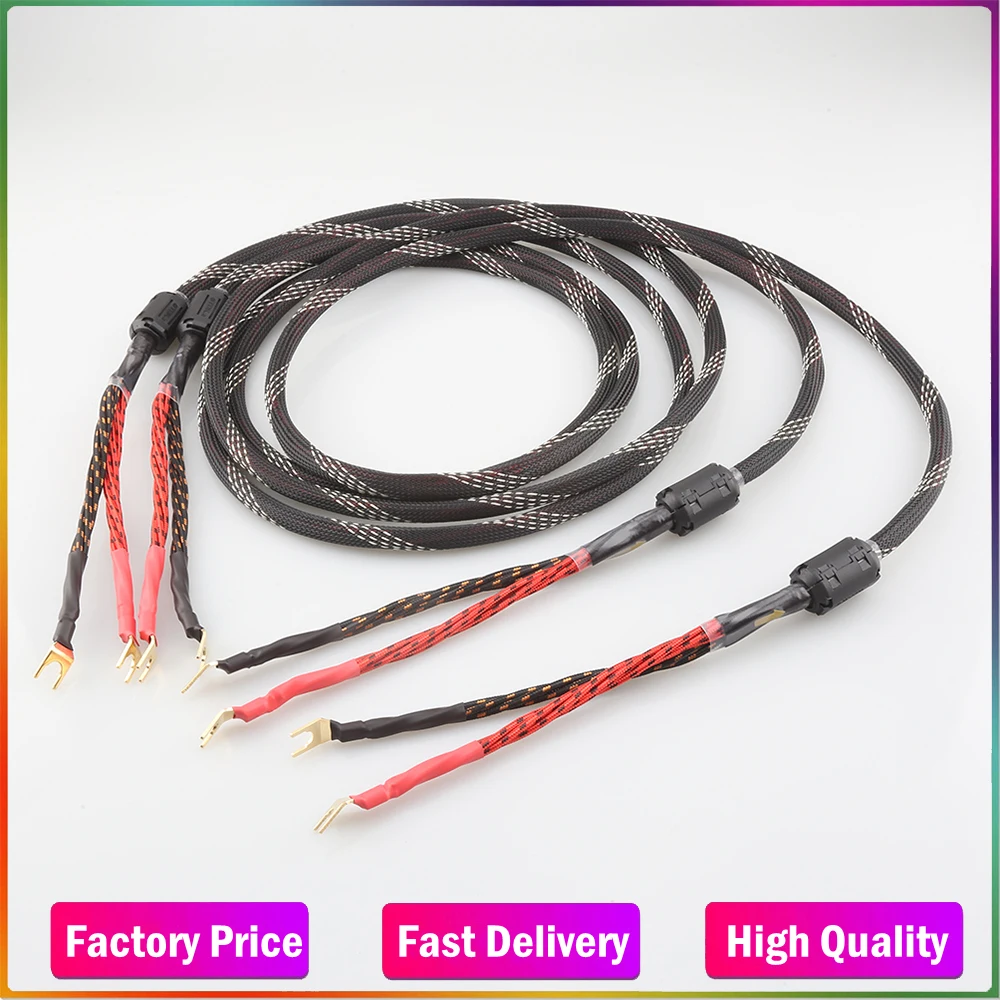 One Pair Audiocrast HIFI speaker cable HI-End amplifier 4N OFC speaker cable with Banana / Spade plug
One Pair Audiocrast HIFI speaker cable HI-End amplifier 4N OFC speaker cable with Banana / Spade plug