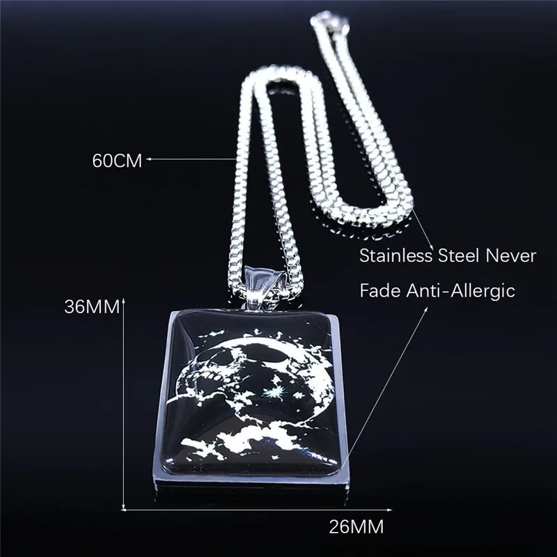 Punk Black Metal Moon Skeleton Stainless Steel Black Glass Silver Color Statement Necklace Men/Women Jewelry collier N5193S03
Punk Black Metal Moon Skeleton Stainless Steel Black Glass Silver Color Statement Necklace Men/Women Jewelry collier N5193S03