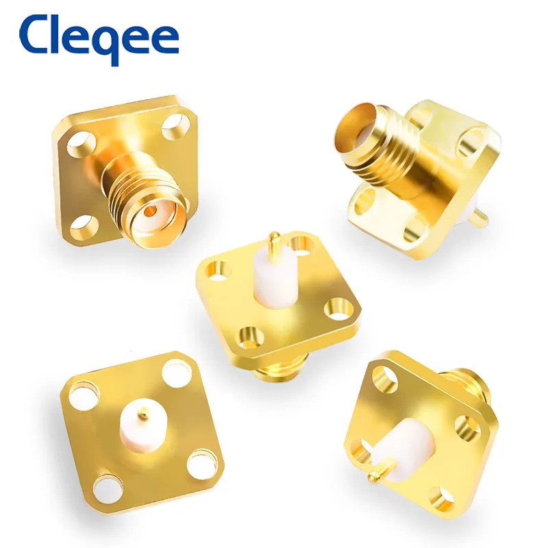 Cleqee 10PCS SMA Female Jack Panel Mount RF Coax Connector Flange Solder Gold Plated of Copper with White Insulted Terminal
Cleqee 10PCS SMA Female Jack Panel Mount RF Coax Connector Flange Solder Gold Plated of Copper with White Insulted Terminal
