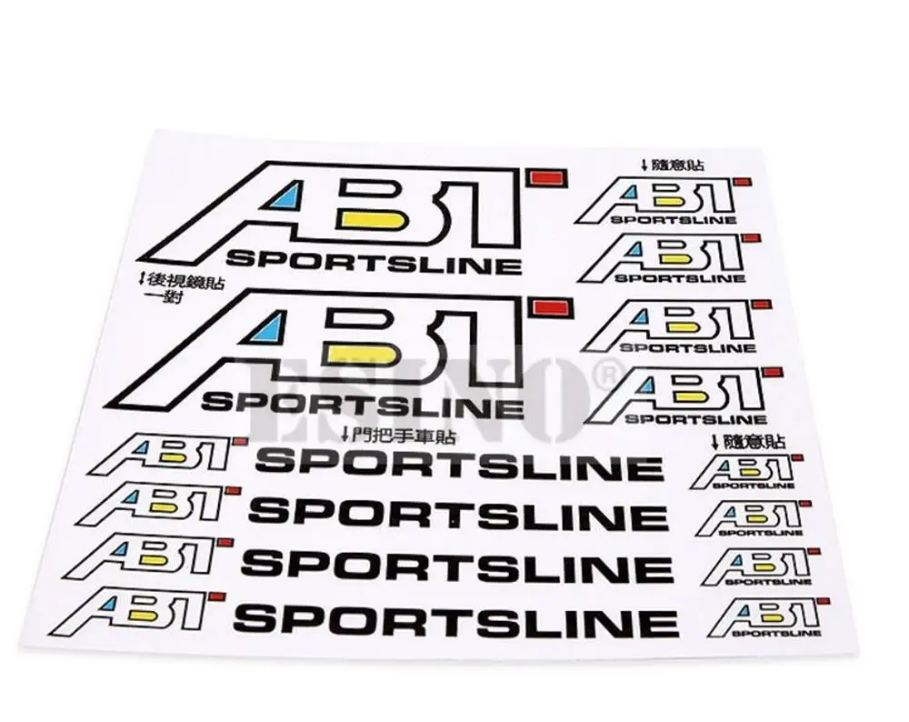100 x Car Styling ABT Decal Decorative Rear Mirror Handle Vinyl Stickers PVC Decals for Volkswagen Audi ABT Sportsline
100 x Car Styling ABT Decal Decorative Rear Mirror Handle Vinyl Stickers PVC Decals for Volkswagen Audi ABT Sportsline