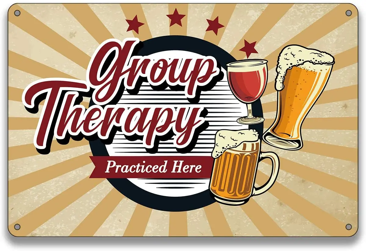 BellowDeer Home Bar Wall Decor Vintage Metal Sign Group Therapy Practiced Here Bar Signs Retro Pub Farmhouse Country Home Man
BellowDeer Home Bar Wall Decor Vintage Metal Sign Group Therapy Practiced Here Bar Signs Retro Pub Farmhouse Country Home Man