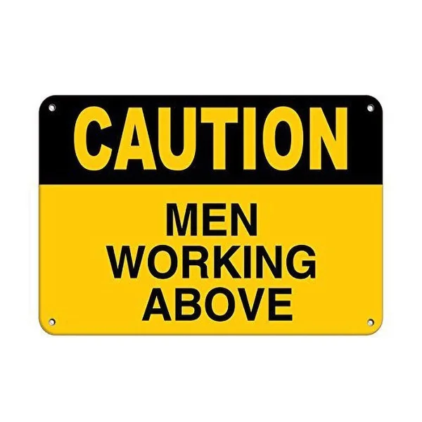 Caution Men Working Above Men Working Above Tin Sign art wall decoration,vintage aluminum retro metal sign
Caution Men Working Above Men Working Above Tin Sign art wall decoration,vintage aluminum retro metal sign