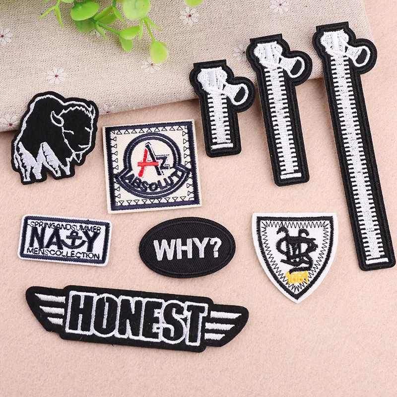 50pcs/Lot Embroidery Patches Letters Clothing Decoration Accessories Street Fashion Diy Iron Heat Transfer Applique Iron Ons
50pcs/Lot Embroidery Patches Letters Clothing Decoration Accessories Street Fashion Diy Iron Heat Transfer Applique Iron Ons