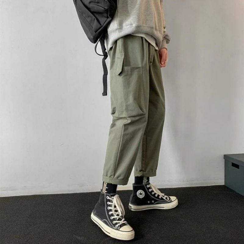 Casual Pants Men Spring Drawstring Ankle Length Multi Pockets Plus Size 3XL Ins Fashion Leisure Mens Cargo Trousers Korean Chic
Casual Pants Men Spring Drawstring Ankle Length Multi Pockets Plus Size 3XL Ins Fashion Leisure Mens Cargo Trousers Korean Chic