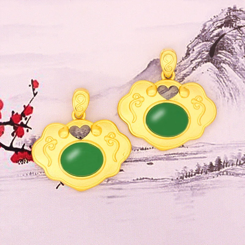 Natural Chinese Jade Green Hand Carved Heart Lock Pendant Fashion Boutique Jewelry Men and Women Necklace Popular Gift 
Natural Chinese Jade Green Hand Carved Heart Lock Pendant Fashion Boutique Jewelry Men and Women Necklace Popular Gift