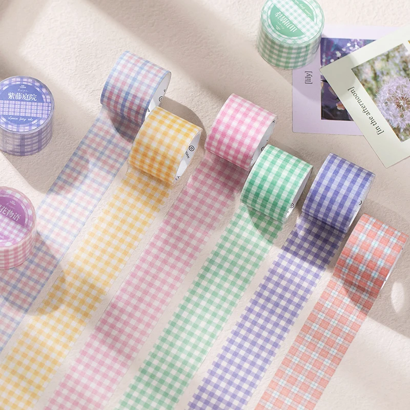 Cute Candy Plaid Washi Tape Decorative Adhesive Masking Tapes DIY Scrapbook Diary Album Hand Account School Stationery Supplies
Cute Candy Plaid Washi Tape Decorative Adhesive Masking Tapes DIY Scrapbook Diary Album Hand Account School Stationery Supplies