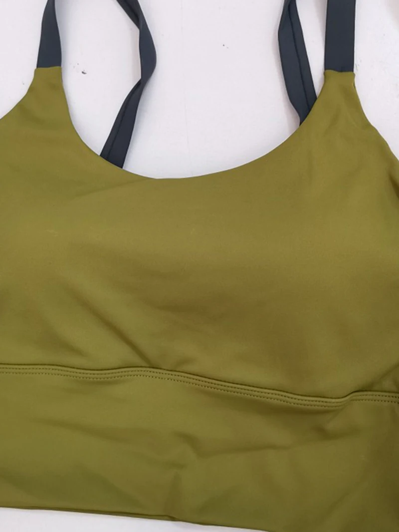 Women's nylon spandex thin shoulder strap beauty back high-strength sports underwear shockproof running fitness bra S9K0782
Women's nylon spandex thin shoulder strap beauty back high-strength sports underwear shockproof running fitness bra S9K0782
