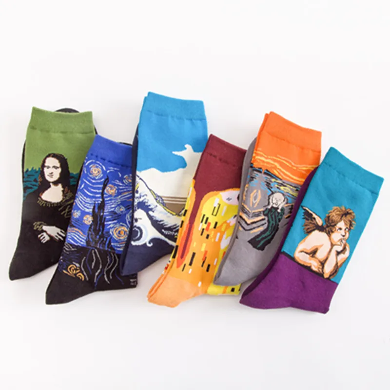 1pair Combed Cotton Colorful Van Gogh Retro Oil Painting Men Socks cool casual Dress Funny party dress crew Socks
1pair Combed Cotton Colorful Van Gogh Retro Oil Painting Men Socks cool casual Dress Funny party dress crew Socks