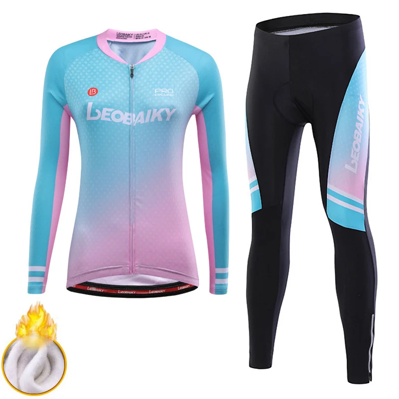 Женский велосипедный комплект, профессиональная команда, Зимняя Теплая Флисовая одежда для езды на велосипеде, уличная одежда с длинным рукавом для горного велосипеда, трикотажные брюки, одежда для горного велосипеда
Женский велосипедный комплект, профессиональная команда, Зимняя Теплая Флисовая одежда для езды на велосипеде, уличная одежда с длинным рукавом для горного велосипеда, трикотажные брюки, одежда для горного велосипеда