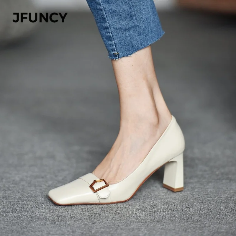 JFUNCY Fashion Woman Heels Shoes New Women High Heel Square Toe Footwear Party Office Work All-Match Temperament Women's Shoe 
JFUNCY Fashion Woman Heels Shoes New Women High Heel Square Toe Footwear Party Office Work All-Match Temperament Women's Shoe