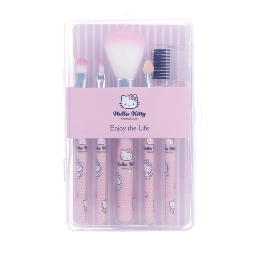 5 шт. симпатичная ручка hello Кисточки для макияжа комплект с надписью розовый
