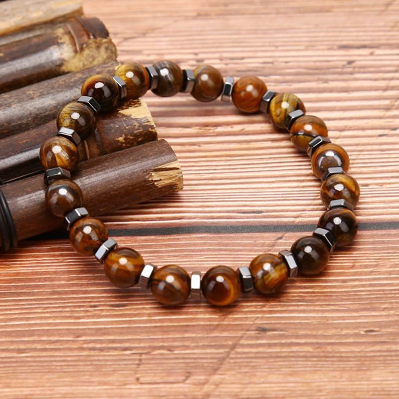 NEW Unisex Cool Magnetic Bracelet Hematite Stone Therapy Health Care Beads Bangle Men Women Elegant bracelets | Украшения и