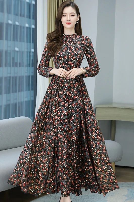 COIGARSAM 4XL Plus Size Full Sleeve Women Long dress New Spring Summer Print Chiffon High Waist Dresses White Black 1980
COIGARSAM 4XL Plus Size Full Sleeve Women Long dress New Spring Summer Print Chiffon High Waist Dresses White Black 1980