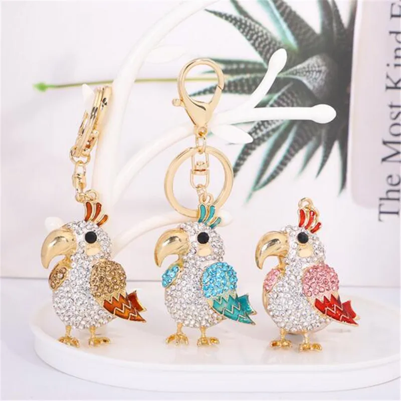 Cute Colorful Crystal Parrot Bird Key Chains Rhinestone Keychain Animal Jewelry For Women Bag Holder Wallet Pendant Decoration
Cute Colorful Crystal Parrot Bird Key Chains Rhinestone Keychain Animal Jewelry For Women Bag Holder Wallet Pendant Decoration