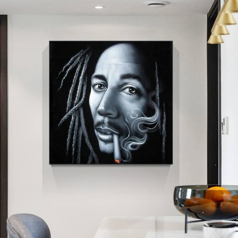 Bob marley legend Smoking Oil Painting Black Velvet Canvas Painting Wall Art for Living Room Home Decor (No Frame) 
Bob marley legend Smoking Oil Painting Black Velvet Canvas Painting Wall Art for Living Room Home Decor (No Frame)
