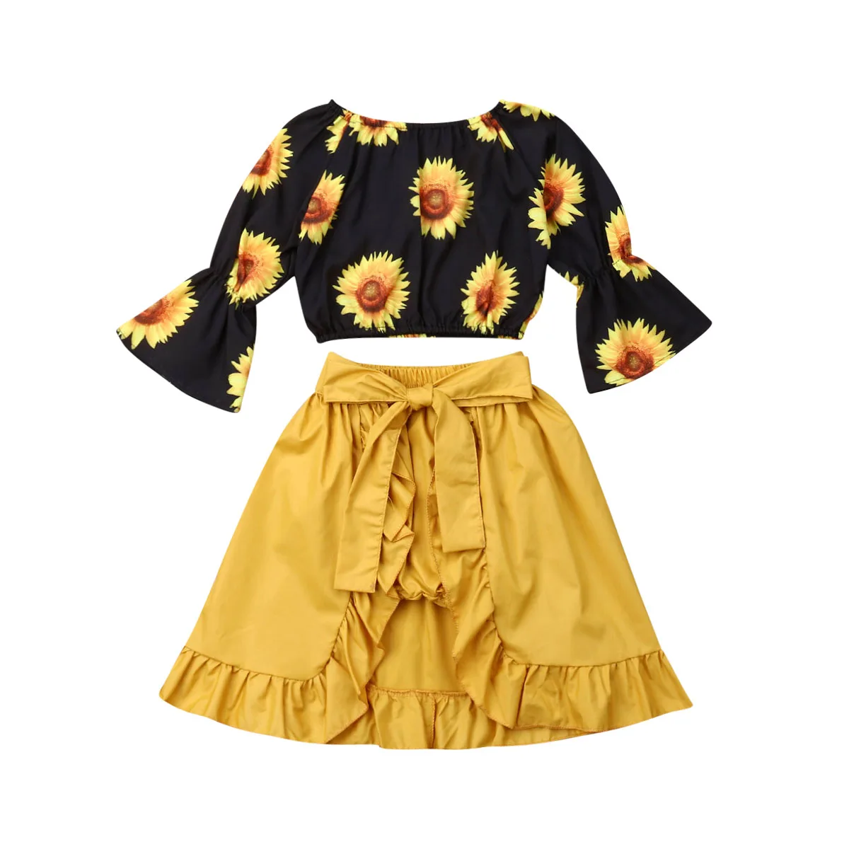 3PCS Toddler Kids Baby Girl Clothes Sets Flare Sleeve Flower T-shirt Tops+Skirt+Shorts Outfits Clothes Set
3PCS Toddler Kids Baby Girl Clothes Sets Flare Sleeve Flower T-shirt Tops+Skirt+Shorts Outfits Clothes Set