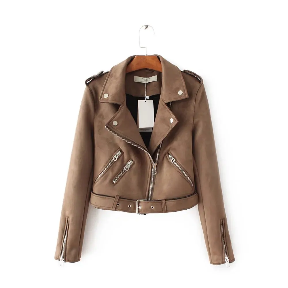 Winter 2019 Women Black Pink Beige Jacket Outerwear Motor Biker Soft Leather Jacket Casual Zipper Long Sleeve Coat Jacket Female
Winter 2019 Women Black Pink Beige Jacket Outerwear Motor Biker Soft Leather Jacket Casual Zipper Long Sleeve Coat Jacket Female