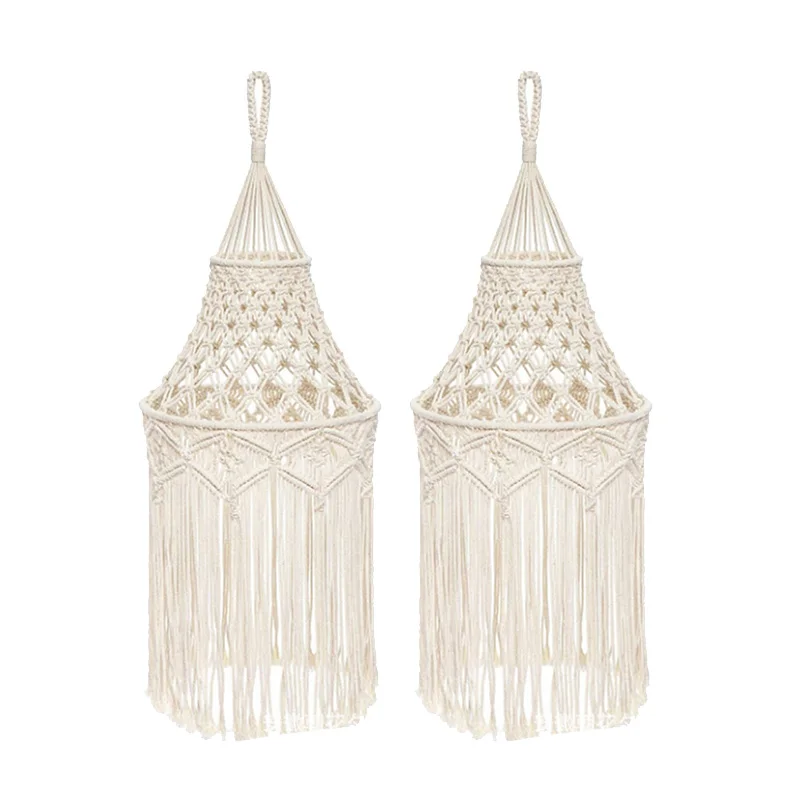 2 Pack Weave Macrame Lamp Shades Hanging Tassel Pendant Light Cover Office Bedroom Living Room Dorm Bohemian Home Decor
2 Pack Weave Macrame Lamp Shades Hanging Tassel Pendant Light Cover Office Bedroom Living Room Dorm Bohemian Home Decor