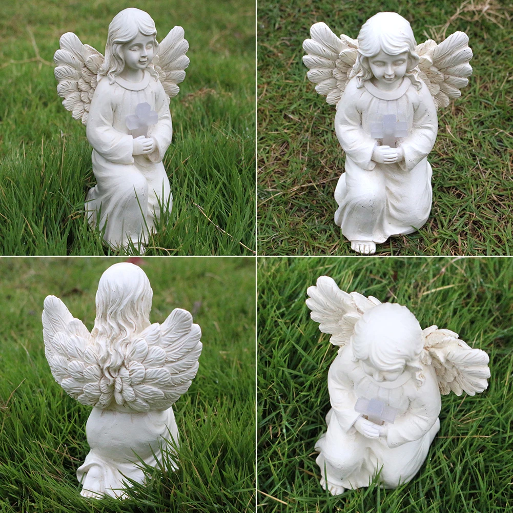 Garden Statue Kneeling Praying Angel Desktop With Wings Figurine Gift Indoor Outdoor Resin Yard Home Decoration Memorial Vintage 
Garden Statue Kneeling Praying Angel Desktop With Wings Figurine Gift Indoor Outdoor Resin Yard Home Decoration Memorial Vintage