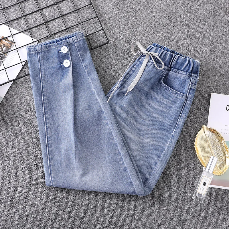 loose elastic waist pants female High waist Woman plus Large size boyfriend jeans for Women's clothing 2020 trouser A6179
loose elastic waist pants female High waist Woman plus Large size boyfriend jeans for Women's clothing 2020 trouser A6179