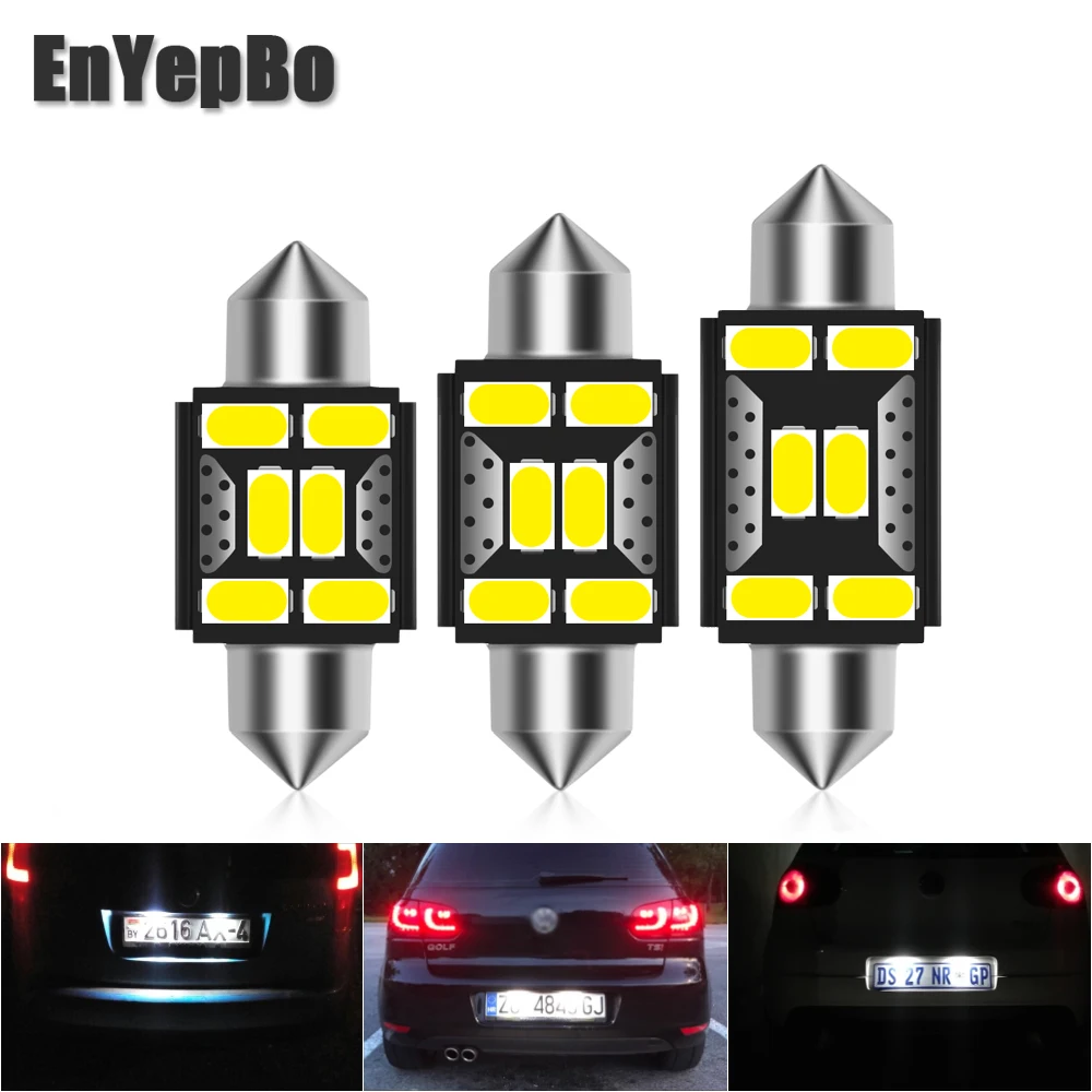 2 шт. Автомобильные светодиодные лампы C5W 36 мм для Volkswagen VW Golf 4 5 Passat 3B 3BG 3C CC Polo 9N T5