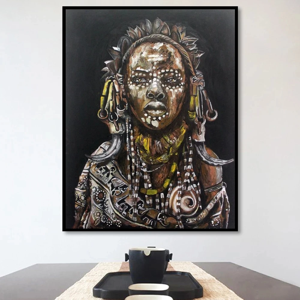 Home Decoration Canvas HD Prints Black African Woman Nordic Style Poster Painting Creative Living Room Wall Art Modular Picture
Home Decoration Canvas HD Prints Black African Woman Nordic Style Poster Painting Creative Living Room Wall Art Modular Picture