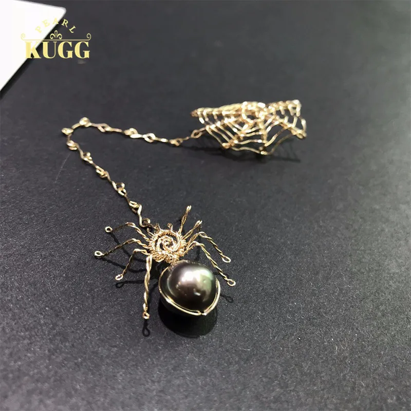 KUGG PEARL 14k Gold Filled Earrings Natural Tahiti Black Pearl Earrings Handmade Jewelry Spider Shape Long Earrings for Women
KUGG PEARL 14k Gold Filled Earrings Natural Tahiti Black Pearl Earrings Handmade Jewelry Spider Shape Long Earrings for Women