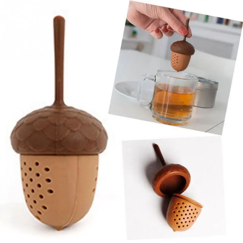 Силиконовый травяной фильтр форма желудя чайные инструменты кухонные