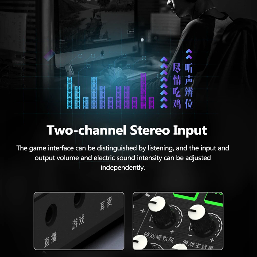 S3000 New Sound Card DSP Signal Processor for Game Multipurpose Tool Mobile Phone Computer 
S3000 New Sound Card DSP Signal Processor for Game Multipurpose Tool Mobile Phone Computer