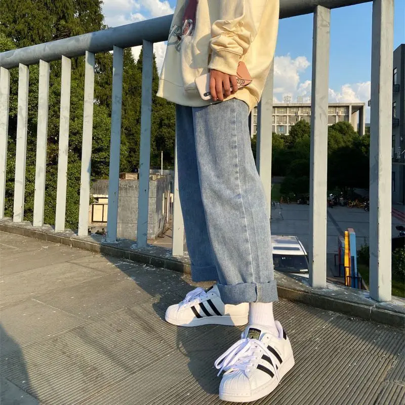 2021 wide leg pants women's new Korean retro straight pants high waist jeans students loose and versatile
2021 wide leg pants women's new Korean retro straight pants high waist jeans students loose and versatile