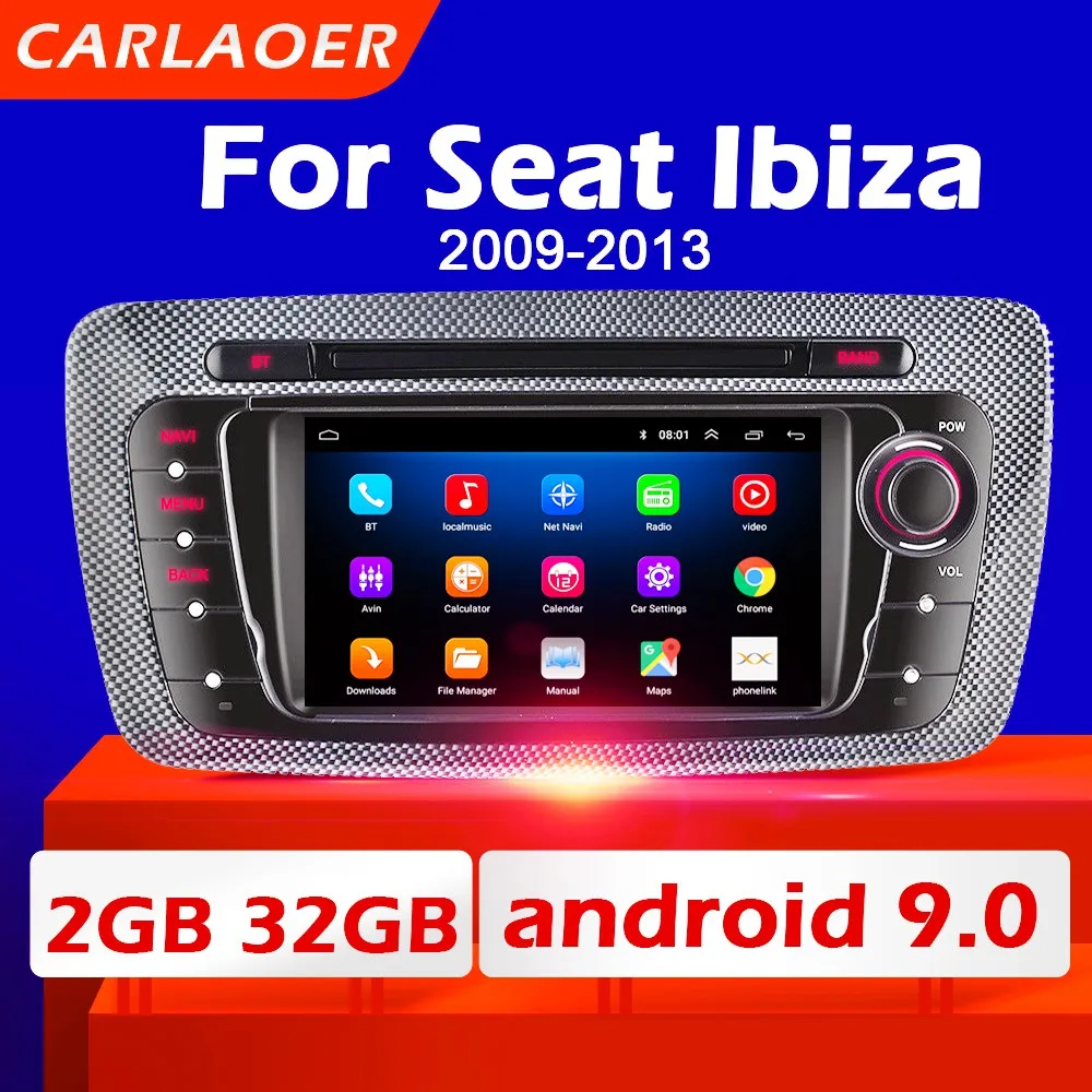 Автомагнитола 2 Din на Android для Seat Ibiza 6j 2009 2010 2012 2013 с GPS навигацией радио аудио