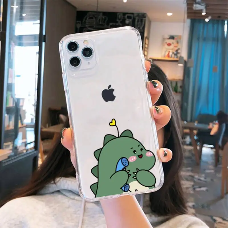 Cute Cartoon Animal Dinosaur Couple Phone Case Transparent for iPhone 6 7 8 11 12 s mini pro X XS XR MAX Plus cover funda shell
Cute Cartoon Animal Dinosaur Couple Phone Case Transparent for iPhone 6 7 8 11 12 s mini pro X XS XR MAX Plus cover funda shell