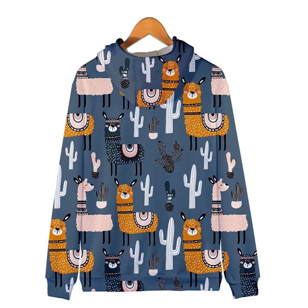 Trend Zipper Cross-border Factory Wholesale New Cute Animal Alpaca Digital Color Printing Hooded Long Sleeve Leisure 100
Trend Zipper Cross-border Factory Wholesale New Cute Animal Alpaca Digital Color Printing Hooded Long Sleeve Leisure 100
